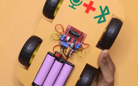 ভয়েস ও ব্লুটুথে নিয়ন্ত্রিত রোবটিক কার: শিক্ষার্থীদের নতুন উদ্ভাবন