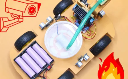 ক্যামেরাসহ অগ্নিনির্বাপক রোবট: আধুনিক বিজ্ঞান মেলার প্রজেক্ট